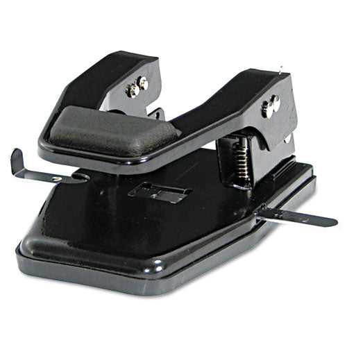 40-Sheet Heavy-Duty High-Capacity Two-Hole Punch, 9/32" Holes, Padded Handle, Black-(MATMP250)