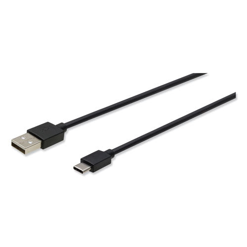 USB to USB-C Cable, 6 ft, Black-(IVR30014)