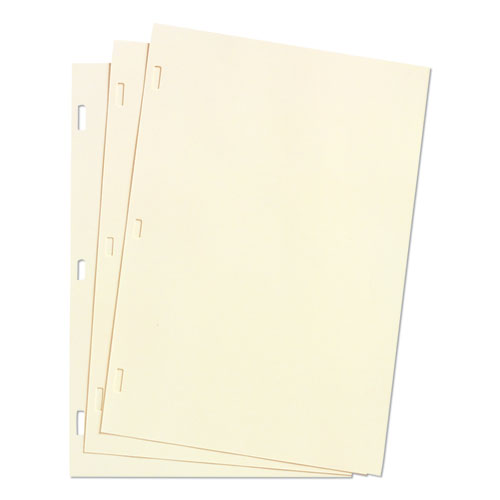 Looseleaf Minute Book Ledger Sheets, 11 x 8.5, Ivory, Loose Sheet, 100/Box-(WLJ90110)