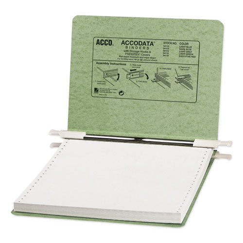 PRESSTEX Covers with Storage Hooks, 2 Posts, 6" Capacity, 9.5 x 11, Light Green-(ACC54115)