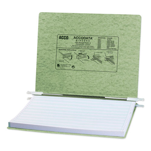 PRESSTEX Covers with Storage Hooks, 2 Posts, 6" Capacity, 14.88 x 11, Light Green-(ACC54075)