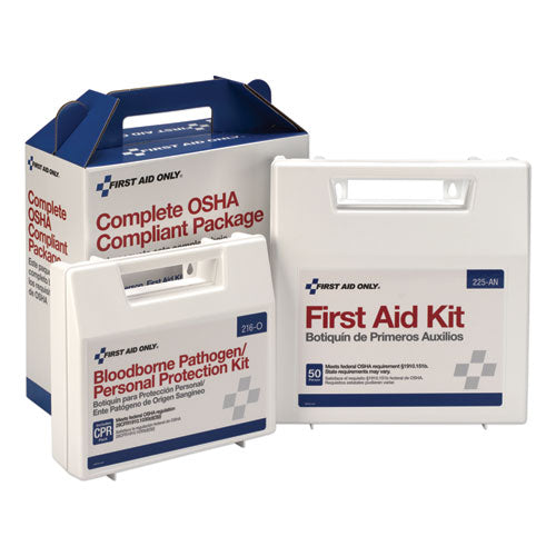 First Aid Kit for 50 People, 229 Pieces, ANSI/OSHA Compliant, Plastic Case-(FAO228CP)