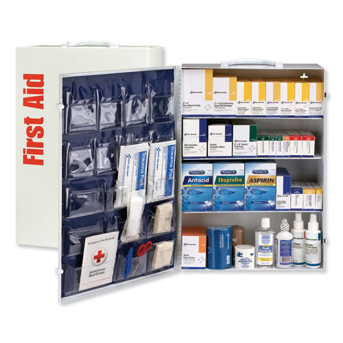 ANSI Class B+ 4 Shelf First Aid Station with Medications, 1,461 Pieces, Metal Case-(FAO90576)