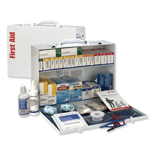 ANSI 2015 Class B+ Type I and II Industrial First Aid Kit for 75 People, 446 Pieces, Metal Case-(FAO90573)