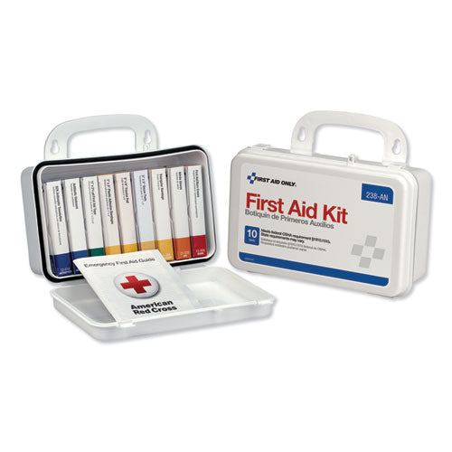 ANSI-Compliant First Aid Kit, 64 Pieces, Plastic Case-(FAO238AN)