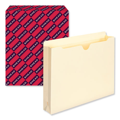 Manila File Jackets, 2-Ply Straight Tab, Letter Size, Manila, 50/Box-(SMD75560)