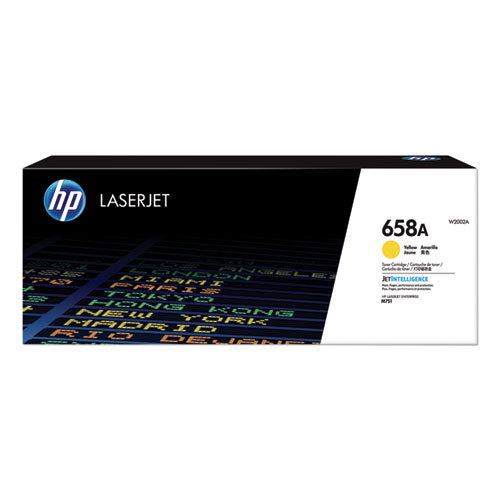 HP 658A, (W2002A) Yellow Original LaserJet Toner Cartridge-(HEWW2002A)