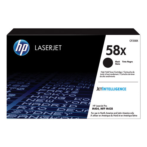 HP 58X, (CF258X) High-Yield Black Original LaserJet Toner Cartridge-(HEWCF258X)