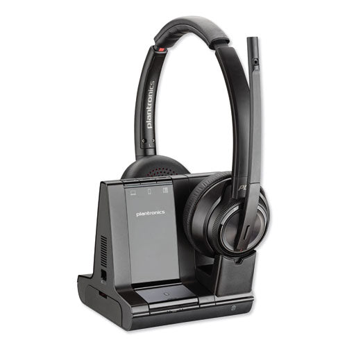 Savi W8220M Binaural Over The Head Headset, Black-(PLNW8220M)