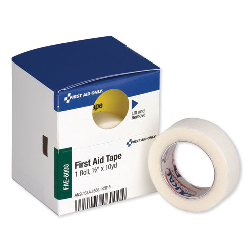 First Aid Tape, Acrylic, 0.5" x 10 yds, White-(FAOFAE6000)