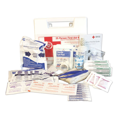 25-Person First Aid Kit, 107 Pieces, Plastic Case-(IMP7318)