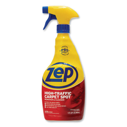 High Traffic Carpet Cleaner, Fresh Scent, 32 oz Spray Bottle, 12/Carton-(ZPEZUHTC32CT)