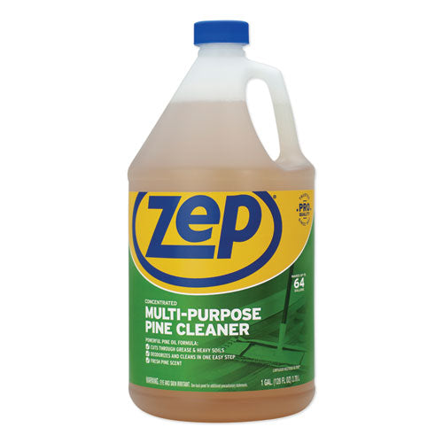 Pine Multi-Purpose Cleaner, Pine Scent, 1 gal, 4/Carton-(ZPEZUMPP128CT)