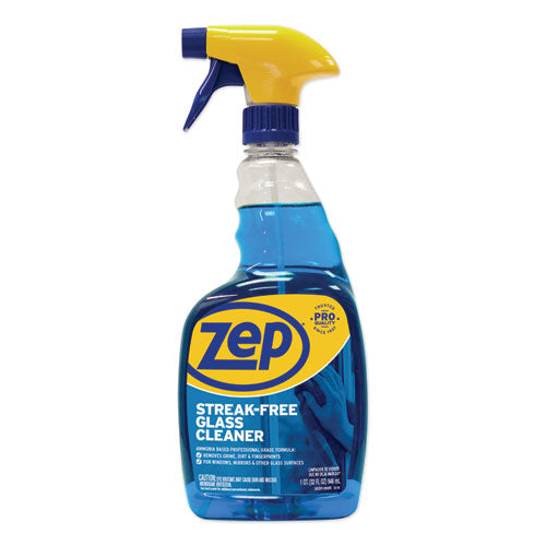 Streak-Free Glass Cleaner, Pleasant Scent, 32 oz Spray Bottle, 12/Carton-(ZPEZU112032CT)