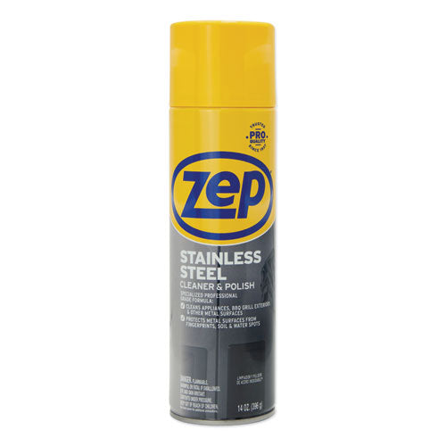 Stainless Steel Polish, 14 oz Aerosol Spray, 12/Carton-(ZPEZUSSTL14CT)