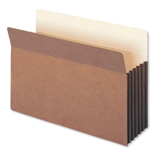 Redrope Drop-Front File Pockets with Fully Lined Gussets, 5.25" Expansion, Legal Size, Redrope, 10/Box-(SMD74274)