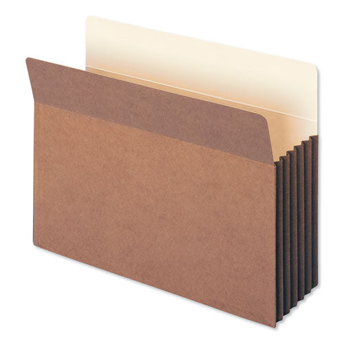 Redrope Drop-Front File Pockets with Fully Lined Gussets, 5.25" Expansion, Letter Size, Redrope, 10/Box-(SMD73274)