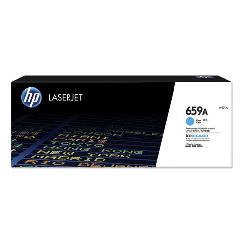 HP 659A, (W2011A) Cyan Original LaserJet Toner Cartridge-(HEWW2011A)