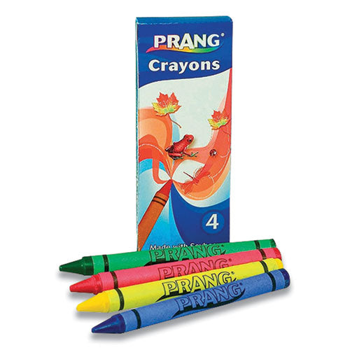 Crayons Made with Soy, 4 Assorted Colors/Pack, 288 Packs/Carton-(DIX00150CT)