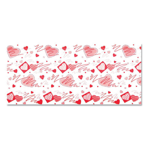 Corobuff Corrugated Paper Roll, 48" x 25 ft, Valentine Hearts-(PAC0012251)