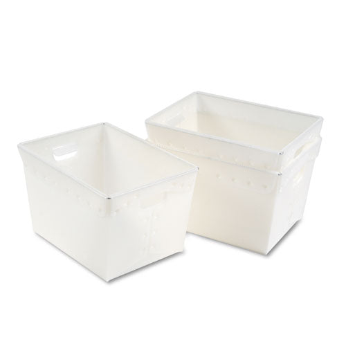 Mail Totes, 13.25" x 18.25" x 11.5", Translucent White, 3/Carton-(MLN90225)