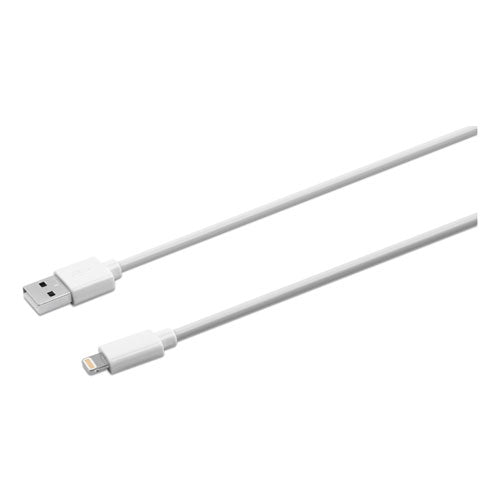 USB Apple Lightning Cable, 6 ft, White-(IVR30020)