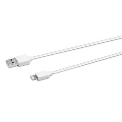 USB Apple Lightning Cable, 3 ft, White-(IVR30018)