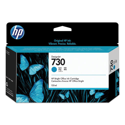 HP 730, (P2V62A) Cyan Original Ink Cartridge-(HEWP2V62A)