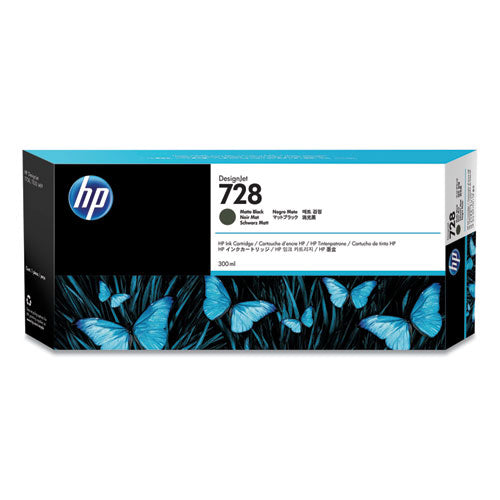 HP 728, (F9J68A) Matte Black Original Ink Cartridge-(HEWF9J68A)