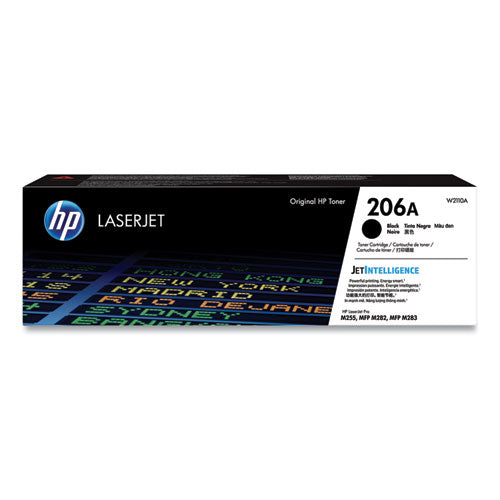 HP 206A, (W2110A) Black Original LaserJet Toner Cartridge-(HEWW2110A)