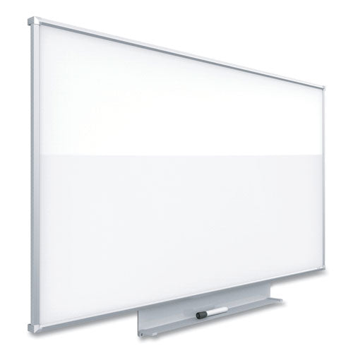 Silhouette Total Erase Whiteboard, 85 x 48, White Surface, Silver Aluminum Frame-(QRTC8548)