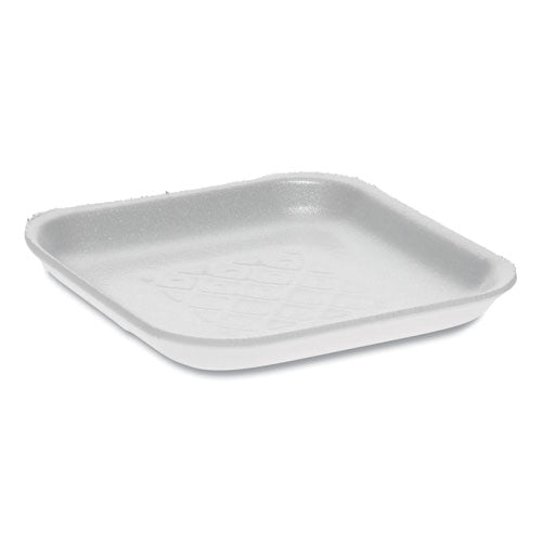 Supermarket Tray, #1S, 5.1 x 5.1 x 0.65, White, Foam, 1,000/Carton-(PCT0TF101S00000)