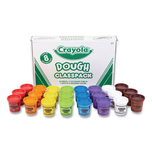 Dough Classpack, 3 oz, 8 Assorted Colors, 24/Pack-(CYO570171)