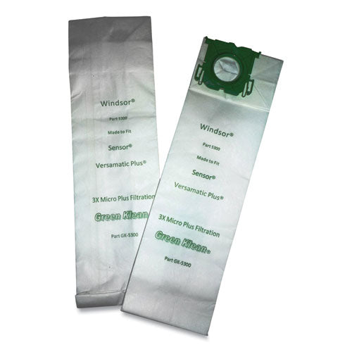 Replacement Vacuum Bags, Fits AllStar/Century/Karcher/ProChem/Sebo/Versamatic Plus/Windsor Sensor, 10/Pack-(GRK5300P)