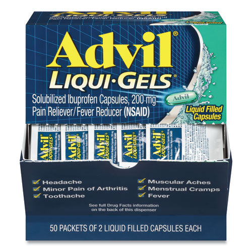 Liqui-Gels, Two-Pack, 50 Packs/Box-(PFYBXAVLQG50BX)