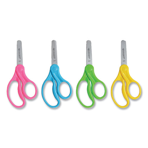 For Kids Scissors, Blunt Tip, 5" Long, 1.75" Cut Length, Randomly Assorted Straight Handles-(ACM13130)