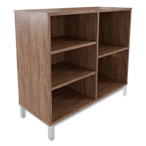 Essentials Laminate Bookcase, Five-Shelf, 36w x 15d x 31.6h, Espresso-(UOS24398954)