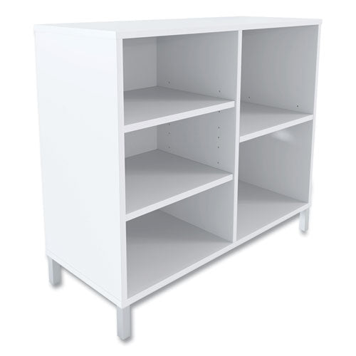 Essentials Laminate Bookcase, Five-Shelf, 36w x 15d x 31.6h, White-(UOS24398965)