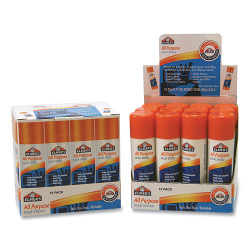 Washable School Glue Sticks, 0.24 oz, Applies and Dries Clear-(EPIE516)