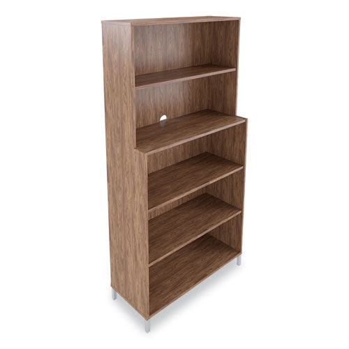 Essentials Laminate Bookcase, Five-Shelf, 35.8w x 14.9d x 72h, Espresso-(UOS24398972)