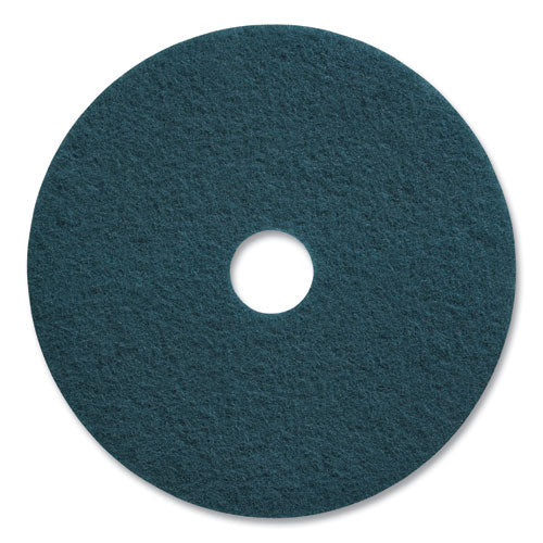 Cleaning Floor Pads, 20" Diameter, Blue, 5/Carton-(CWZ663232)