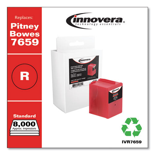 Compatible Red Postage Meter Ink, Replacement for 765-9 (7659), 8,000 Page-Yield-(IVR7659)