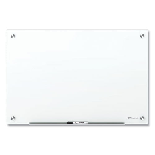 Brilliance Glass Dry-Erase Boards, 48 x 48, White Surface-(QRTG24848W)