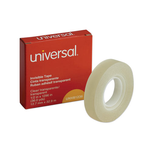 Invisible Tape, 1" Core, 0.5" x 36 yds, Clear-(UNV81236)