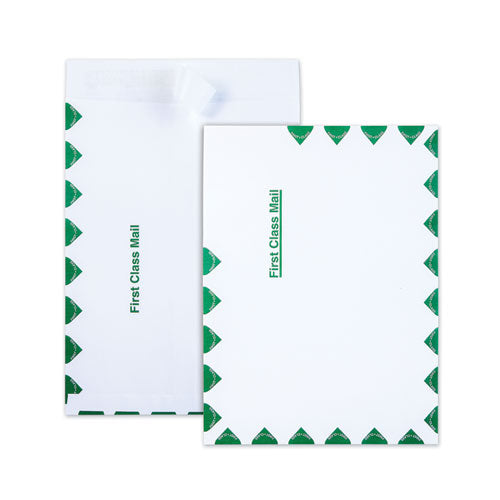 Ship-Lite Envelope, First Class, #10 1/2, Cheese Blade Flap, Redi-Strip Adhesive Closure, 9 x 12, White, 100/Box-(QUAS3615)