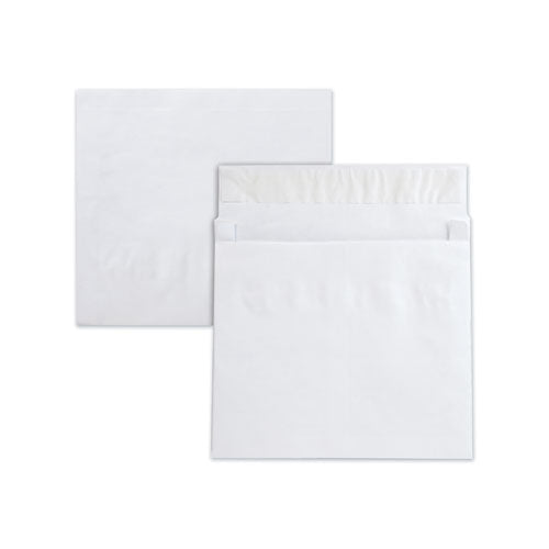 Lightweight 14 lb Tyvek Open End 2" Expansion Mailers, #13 1/2, Square Flap, Redi-Strip Closure, 10 x 13, White, 25/Box-(QUAR4611)