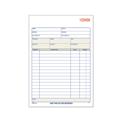 Sales Order Book, Two-Part Carbonless, 7.94 x 5.56, 50 Forms Total-(TOP46500)