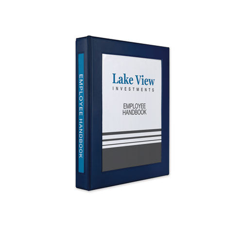 Framed View Heavy-Duty Binders, 3 Rings, 1" Capacity, 11 x 8.5, Navy Blue-(AVE68055)