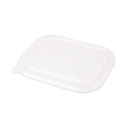 PLA Lids for Fiber Containers, 8.8 x 6.9 x 0.8, Clear, Plastic, 400/Carton-(WORCTLCS3)