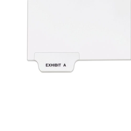 Avery-Style Preprinted Legal Bottom Tab Divider, 26-Tab, Exhibit A, 11 x 8.5, White, 25/PK-(AVE11940)